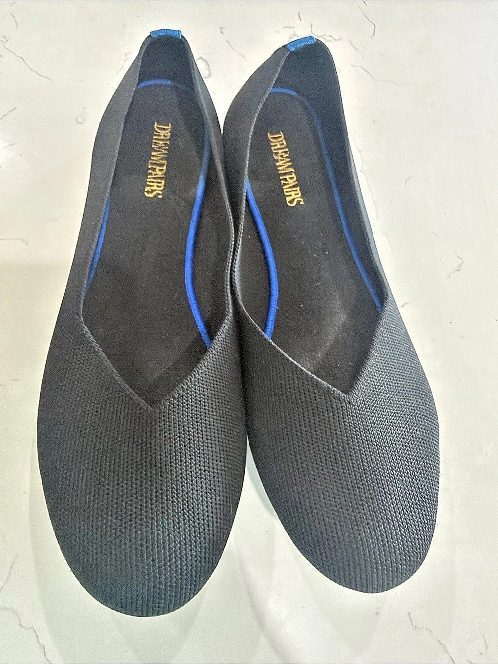 Dream Pairs Women's Black Slip-On Flats US 8.5